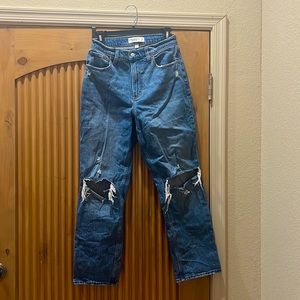 Abercrombie & Fitch Women’s Curve Love 90s Ultra High Rise Straight Jeans